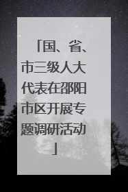 国、省、市三级人大代表在邵阳市区开展专题调研活动