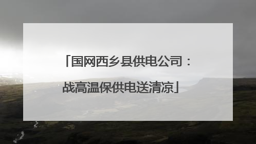 国网西乡县供电公司：战高温保供电送清凉