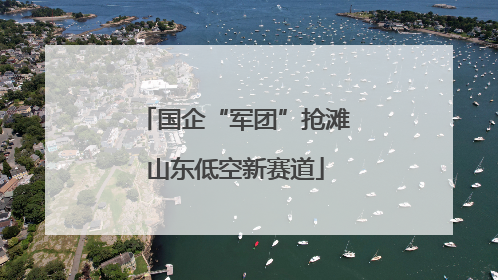 国企“军团”抢滩山东低空新赛道