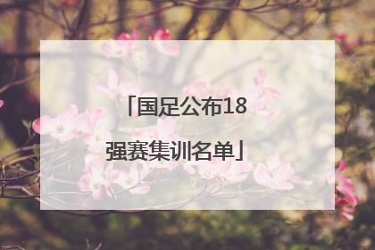 国足公布18强赛集训名单