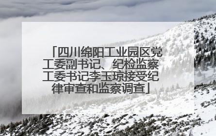 四川绵阳工业园区党工委副书记、纪检监察工委书记李玉琼接受纪律审查和监察调查