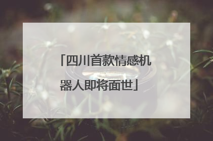 四川首款情感机器人即将面世
