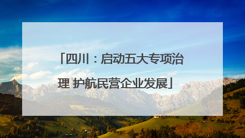 四川：启动五大专项治理 护航民营企业发展