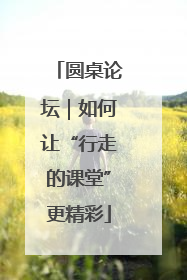 圆桌论坛｜如何让“行走的课堂”更精彩