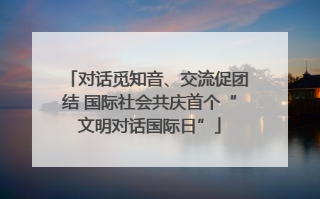 对话觅知音、交流促团结 国际社会共庆首个“文明对话国际日”