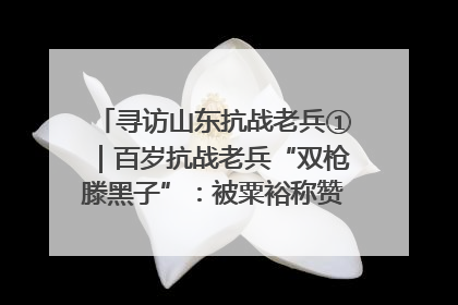 寻访山东抗战老兵①｜百岁抗战老兵“双枪滕黑子”：被粟裕称赞的“孤胆英雄”