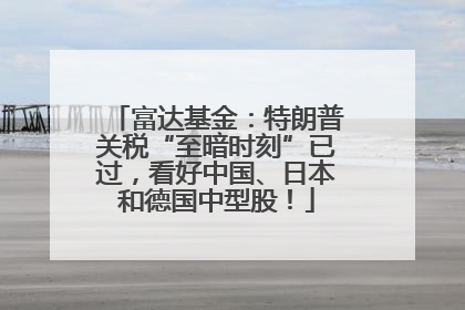 富达基金：特朗普关税“至暗时刻”已过，看好中国、日本和德国中型股！