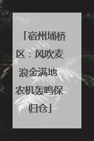 宿州埇桥区：风吹麦浪金满地 农机轰鸣保归仓