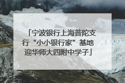 宁波银行上海普陀支行“小小银行家”基地迎华师大四附中学子