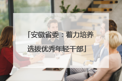 安徽省委：着力培养选拔优秀年轻干部