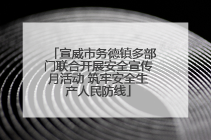 宣威市务德镇多部门联合开展安全宣传月活动 筑牢安全生产人民防线