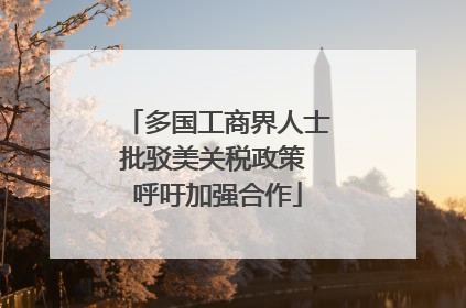 多国工商界人士批驳美关税政策 呼吁加强合作