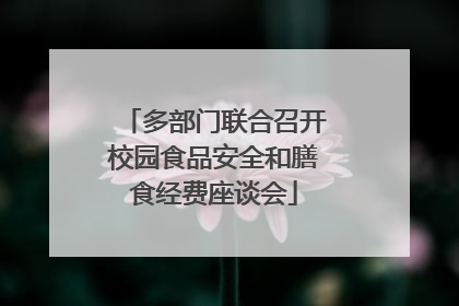 多部门联合召开校园食品安全和膳食经费座谈会
