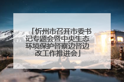 忻州市召开市委书记专题会暨中央生态环境保护督察边督边改工作推进会