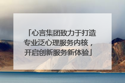 心言集团致力于打造专业泛心理服务内核，开启创新服务新体验