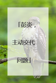 彭炎，主动交代问题