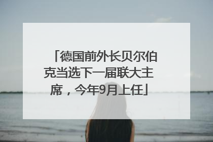德国前外长贝尔伯克当选下一届联大主席，今年9月上任