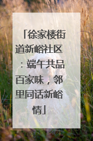 徐家楼街道新峪社区：端午共品百家味，邻里同话新峪情