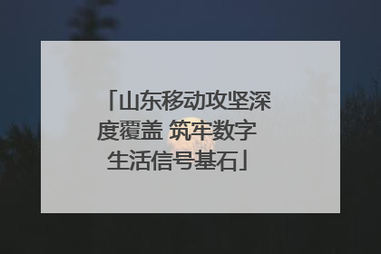 山东移动攻坚深度覆盖 筑牢数字生活信号基石