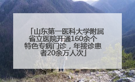 山东第一医科大学附属省立医院开通160余个特色专病门诊，年接诊患者20余万人次