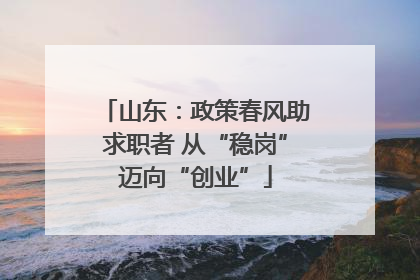 山东：政策春风助求职者 从“稳岗”迈向“创业”