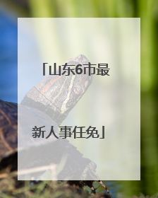山东6市最新人事任免