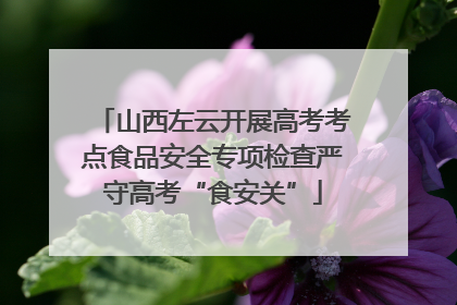 山西左云开展高考考点食品安全专项检查严守高考“食安关”