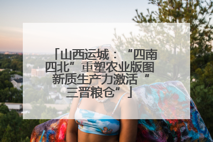 山西运城：“四南四北”重塑农业版图 新质生产力激活“三晋粮仓”