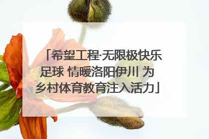希望工程·无限极快乐足球 情暖洛阳伊川 为乡村体育教育注入活力