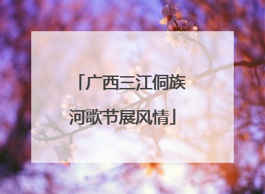 广西三江侗族河歌节展风情