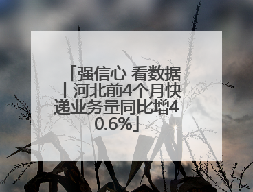 强信心 看数据丨河北前4个月快递业务量同比增40.6%