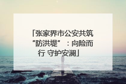 张家界市公安共筑“防洪堤”：向险而行 守护安澜