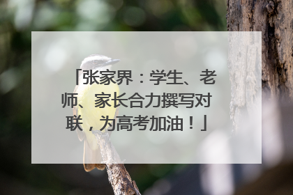 张家界：学生、老师、家长合力撰写对联，为高考加油！