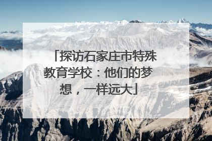 探访石家庄市特殊教育学校：他们的梦想，一样远大