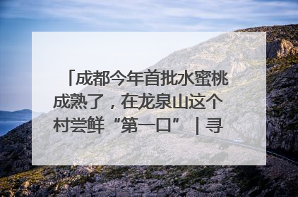 成都今年首批水蜜桃成熟了，在龙泉山这个村尝鲜“第一口”｜寻找和美乡村推荐官