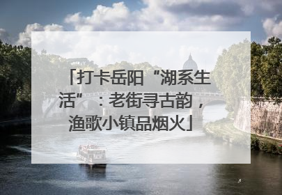 打卡岳阳“湖系生活”：老街寻古韵，渔歌小镇品烟火