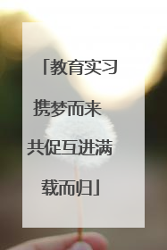 教育实习携梦而来 共促互进满载而归