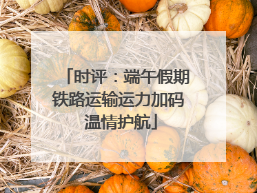 时评：端午假期铁路运输运力加码 温情护航