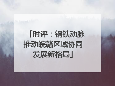 时评：钢铁动脉推动皖赣区域协同发展新格局