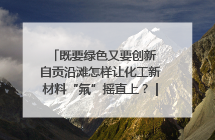 既要绿色又要创新 自贡沿滩怎样让化工新材料“氟”摇直上？｜美好生活有“盐”味