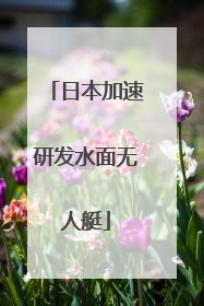 日本加速研发水面无人艇