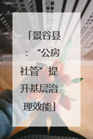 景谷县：“公房社管”提升基层治理效能
