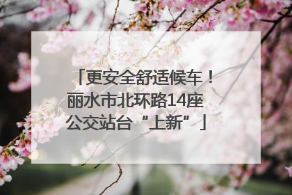 更安全舒适候车！丽水市北环路14座公交站台“上新”