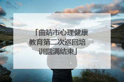 曲靖市心理健康教育第二次巡回培训圆满结束
