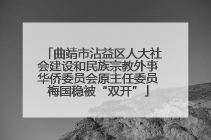 曲靖市沾益区人大社会建设和民族宗教外事华侨委员会原主任委员梅国稳被“双开”