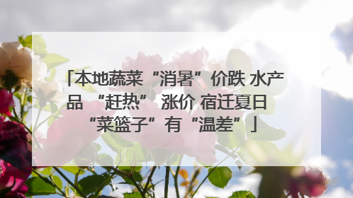 本地蔬菜“消暑”价跌 水产品 “赶热” 涨价 宿迁夏日 “菜篮子”有“温差”