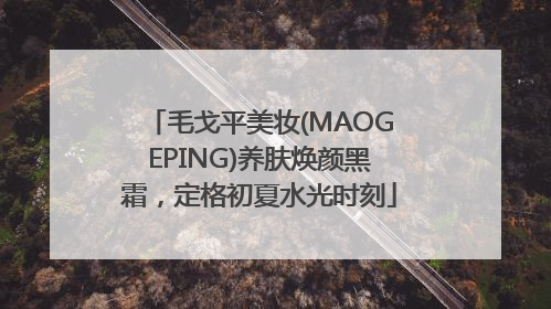 毛戈平美妆(MAOGEPING)养肤焕颜黑霜，定格初夏水光时刻