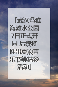 武汉玛雅海滩水公园7日正式开园 后续将推出夏浪音乐节等精彩活动