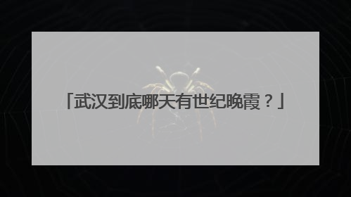武汉到底哪天有世纪晚霞？