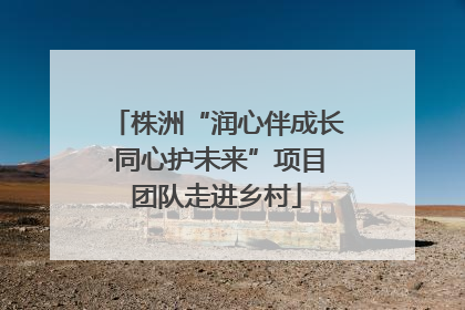 株洲“润心伴成长·同心护未来”项目团队走进乡村
